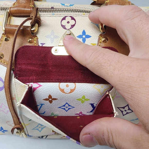 SOLD. Louis Vuitton White Murakami Speedy 30 - Picture 8 of 14
